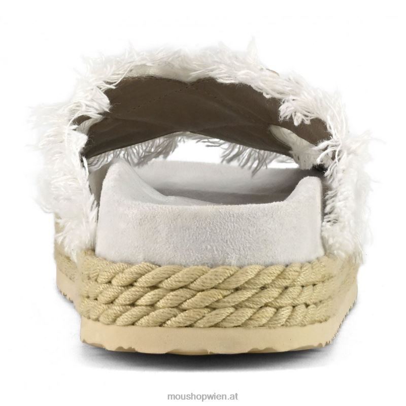 Frauen Seil-Bio-Sandale überkreuzt Mou P660X135 rwbei