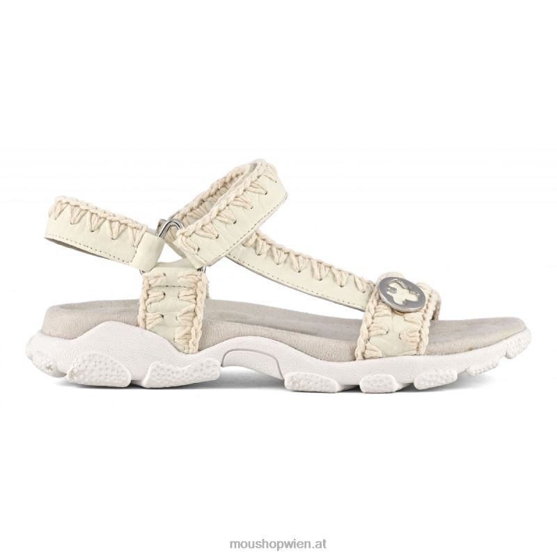 Frauen Sport-Sandalen-Rückenriemen Mou P660X203 Weiss