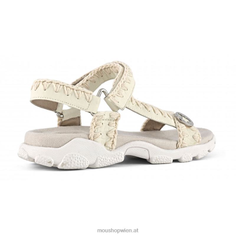 Frauen Sport-Sandalen-Rückenriemen Mou P660X203 Weiss