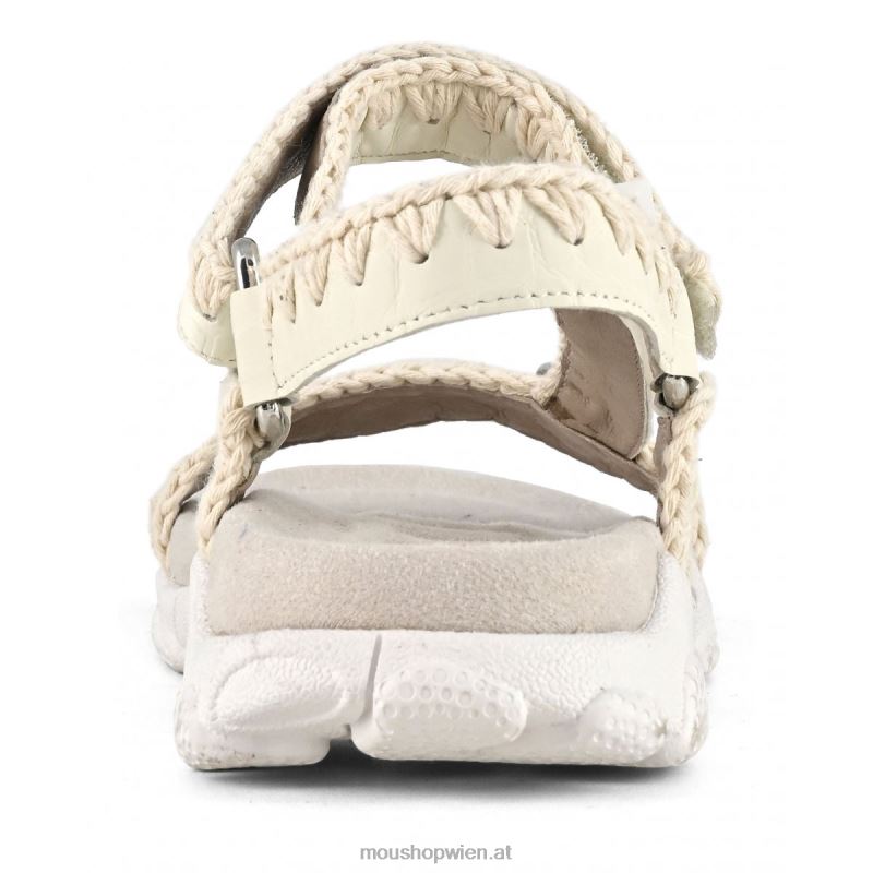 Frauen Sport-Sandalen-Rückenriemen Mou P660X203 Weiss