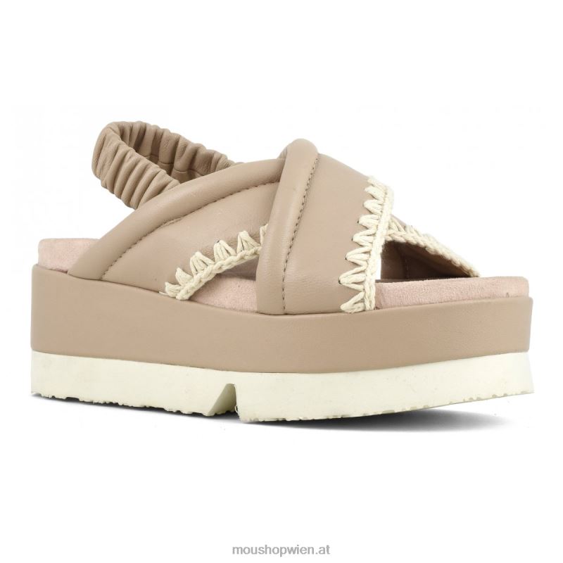 Frauen japanisches, überkreuztes Obermaterial Mou P660X191 Sand