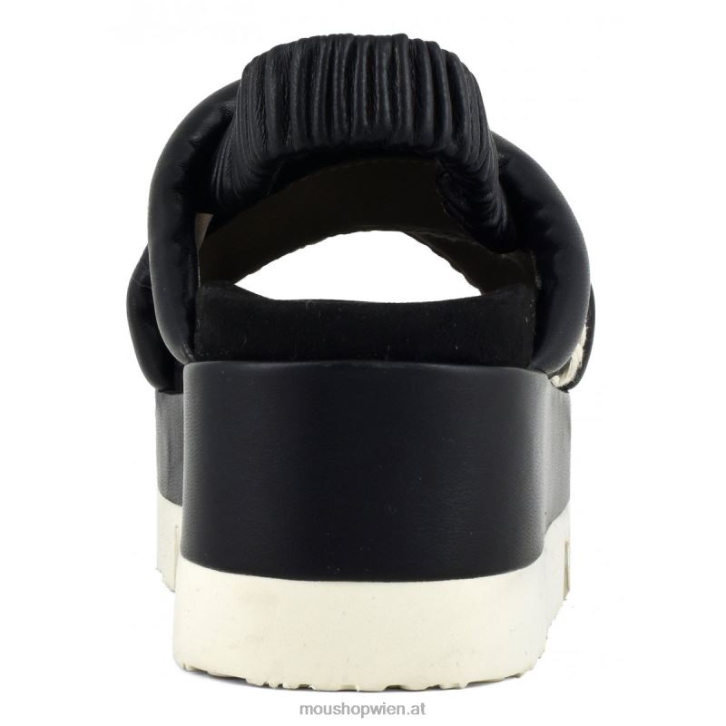 Frauen japanisches, überkreuztes Obermaterial Mou P660X192 Schwarz-Weiss