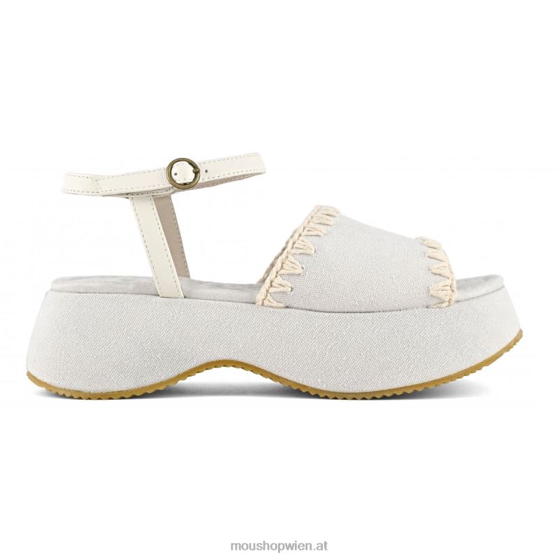 Frauen klobiger Knöchelriemen Mou P660X148 Weißer Sporco