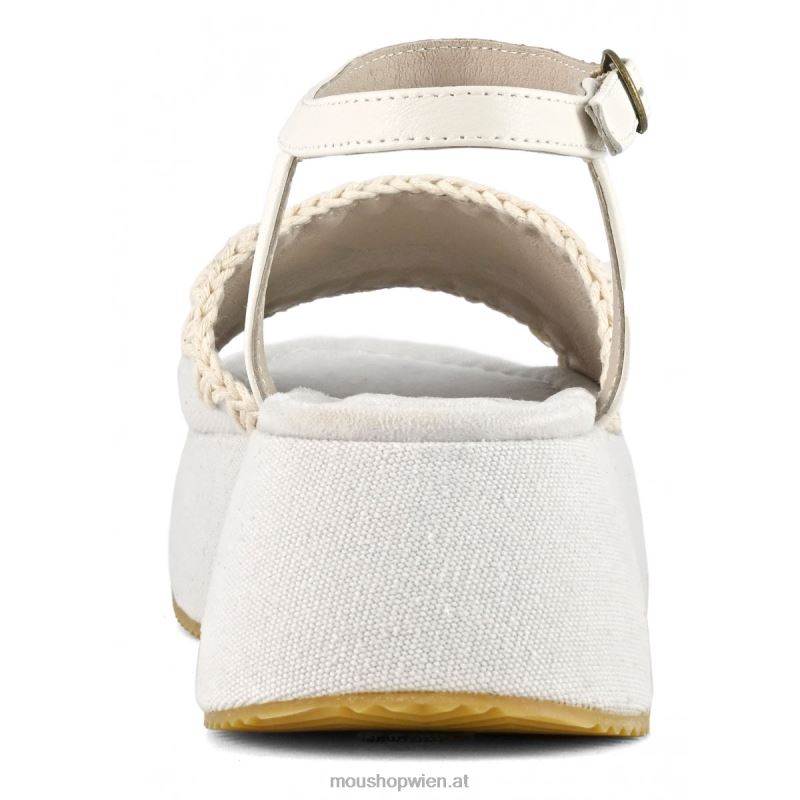 Frauen klobiger Knöchelriemen Mou P660X148 Weißer Sporco