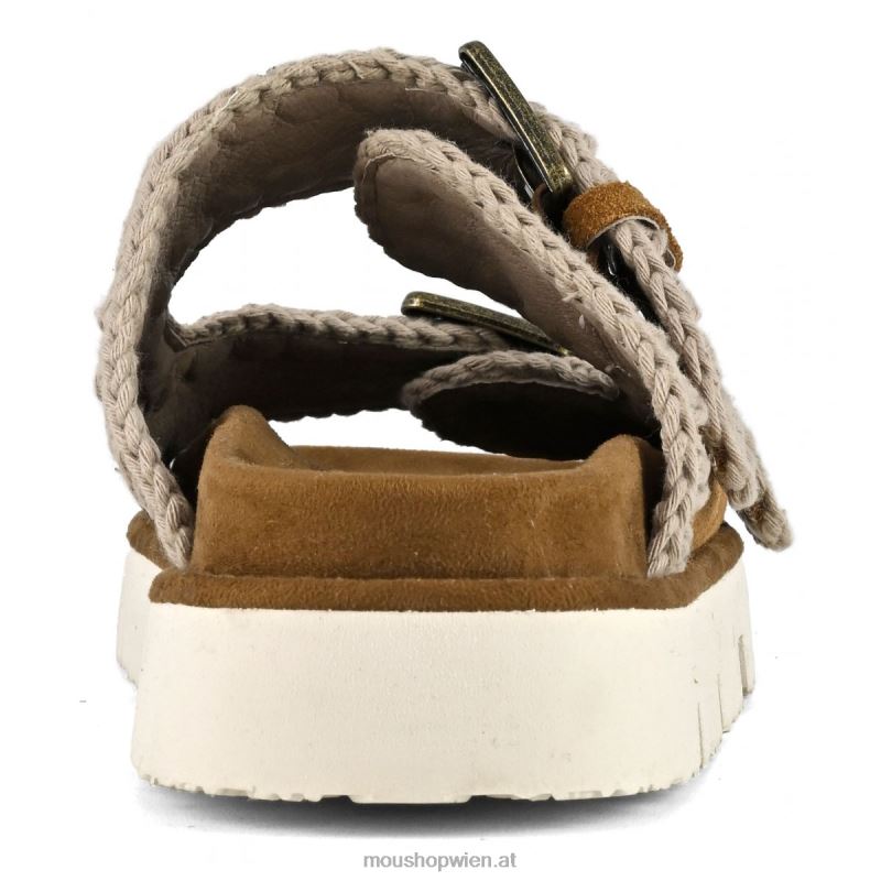 Frauen neue Bio mit Schnallen Mou P660X123 Cognac