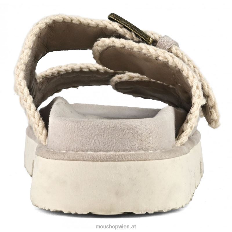 Frauen neue Bio mit Schnallen Mou P660X124 Kreide