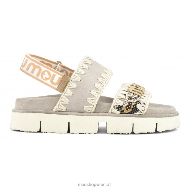 Frauen neuer Bio-Sandalen-Rückenriemen Mou P660X158 Felsenschlange