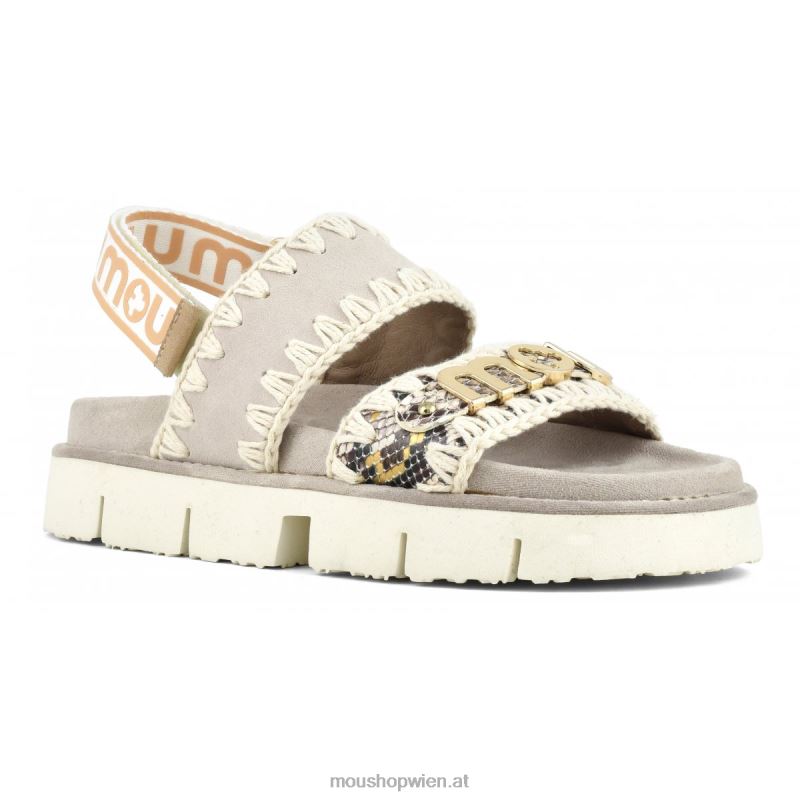 Frauen neuer Bio-Sandalen-Rückenriemen Mou P660X158 Felsenschlange