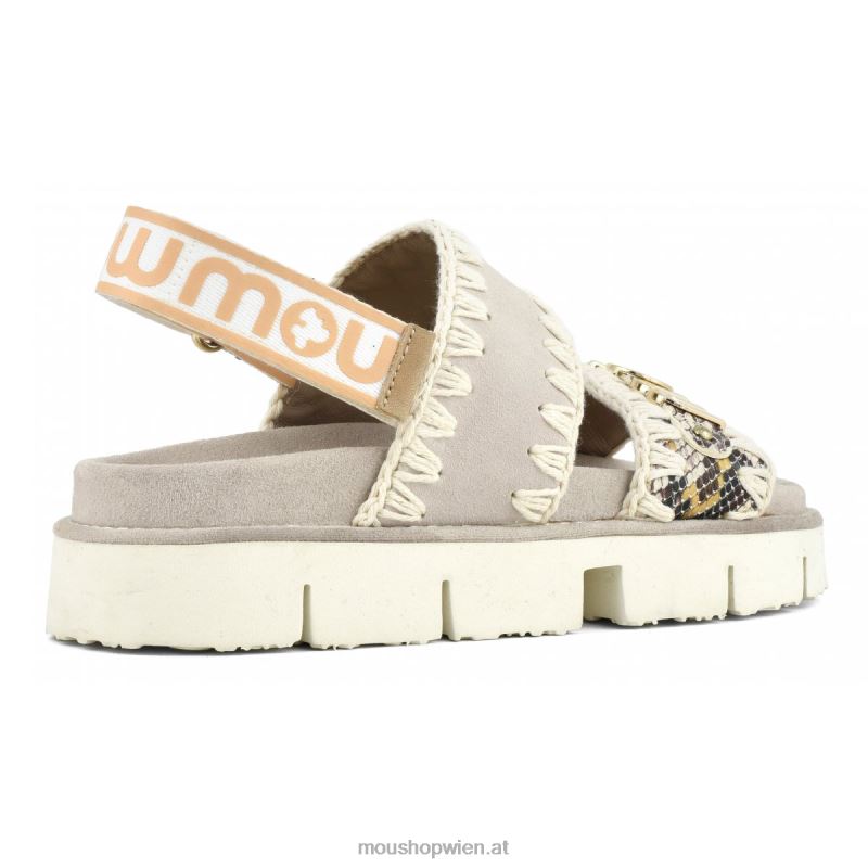 Frauen neuer Bio-Sandalen-Rückenriemen Mou P660X158 Felsenschlange