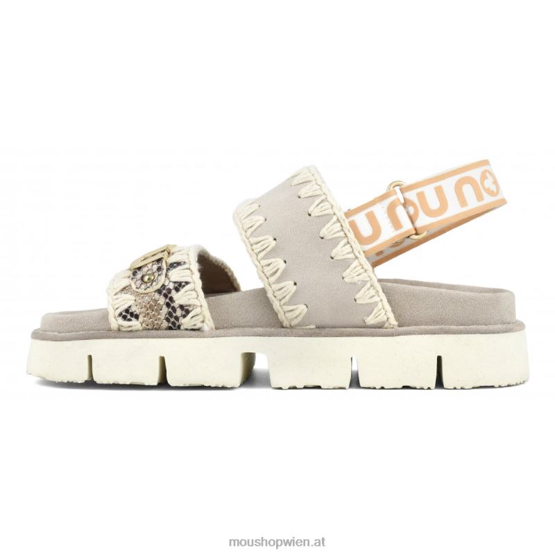 Frauen neuer Bio-Sandalen-Rückenriemen Mou P660X158 Felsenschlange