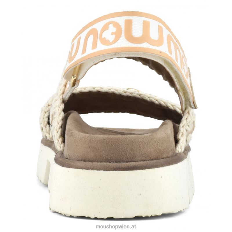 Frauen neuer Bio-Sandalen-Rückenriemen Mou P660X159 metallisches Eidechsengold