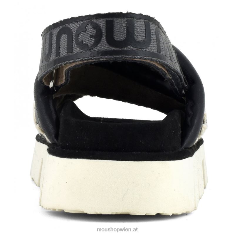 Frauen neues Bio-Criss-Cross-Obermaterial Mou P660X155 Schwarz-Weiss