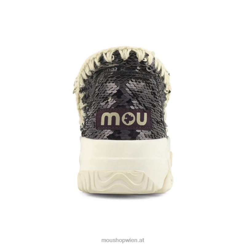 Frauen Eskimo-Sneaker mit Pailletten Mou P660X71 Pailletten schwarz