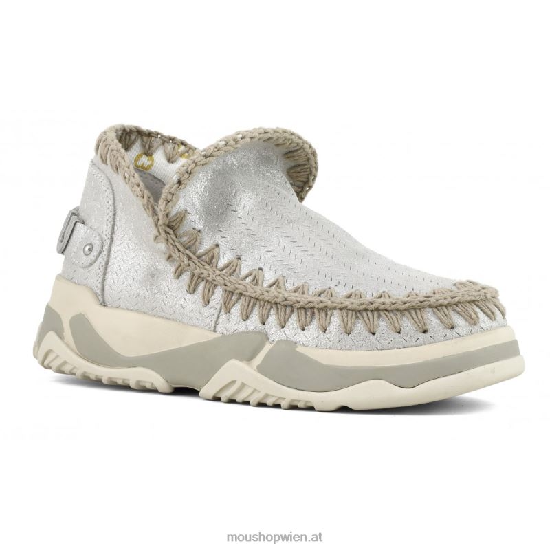 Frauen Eskimo Trainer Microglitter Mou P660X74 Mikroglitter Elefantengrau