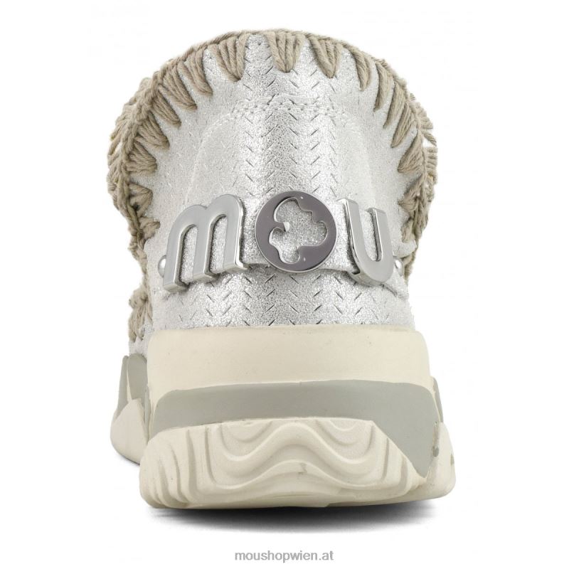 Frauen Eskimo Trainer Microglitter Mou P660X74 Mikroglitter Elefantengrau