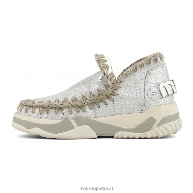 Frauen Eskimo Trainer Microglitter Mou P660X74 Mikroglitter Elefantengrau