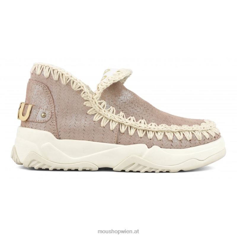 Frauen Eskimo Trainer Microglitter Mou P660X75 Mikroglitter rosa braun