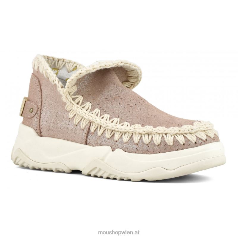 Frauen Eskimo Trainer Microglitter Mou P660X75 Mikroglitter rosa braun