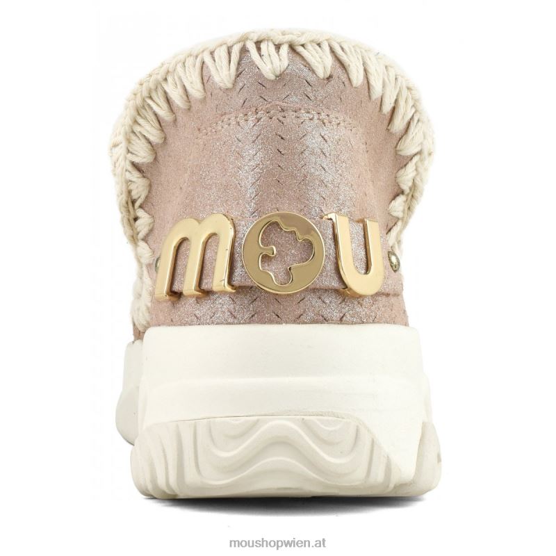 Frauen Eskimo Trainer Microglitter Mou P660X75 Mikroglitter rosa braun