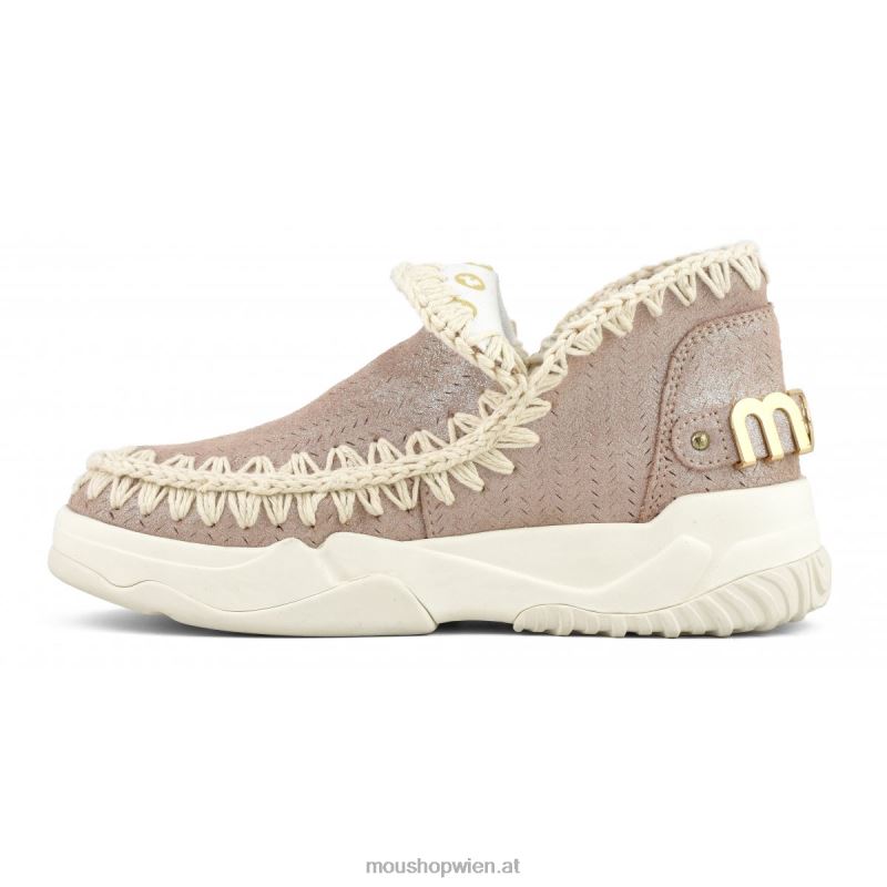 Frauen Eskimo Trainer Microglitter Mou P660X75 Mikroglitter rosa braun