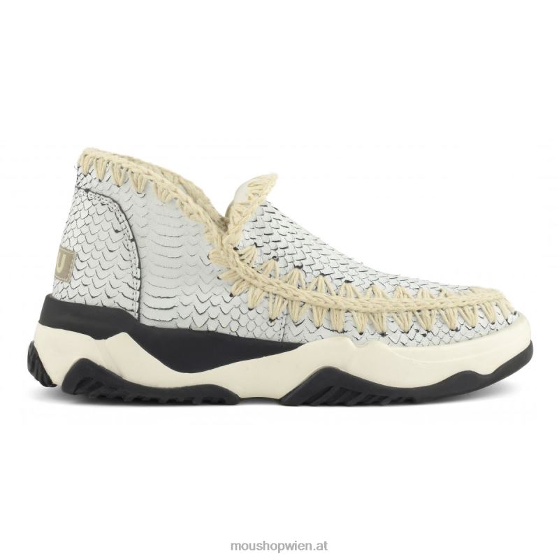 Frauen Eskimo-Trainer aus Spezialleder Mou P660X66 Weiss