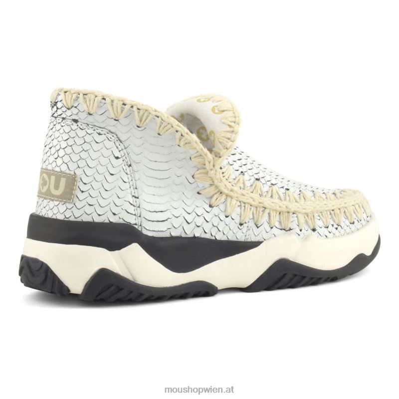 Frauen Eskimo-Trainer aus Spezialleder Mou P660X66 Weiss