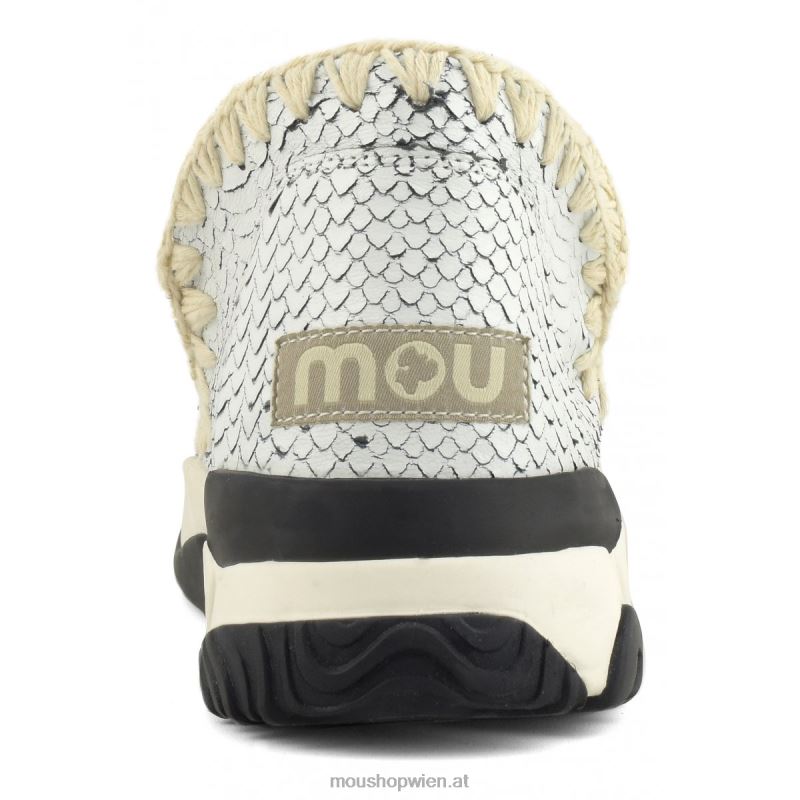 Frauen Eskimo-Trainer aus Spezialleder Mou P660X66 Weiss
