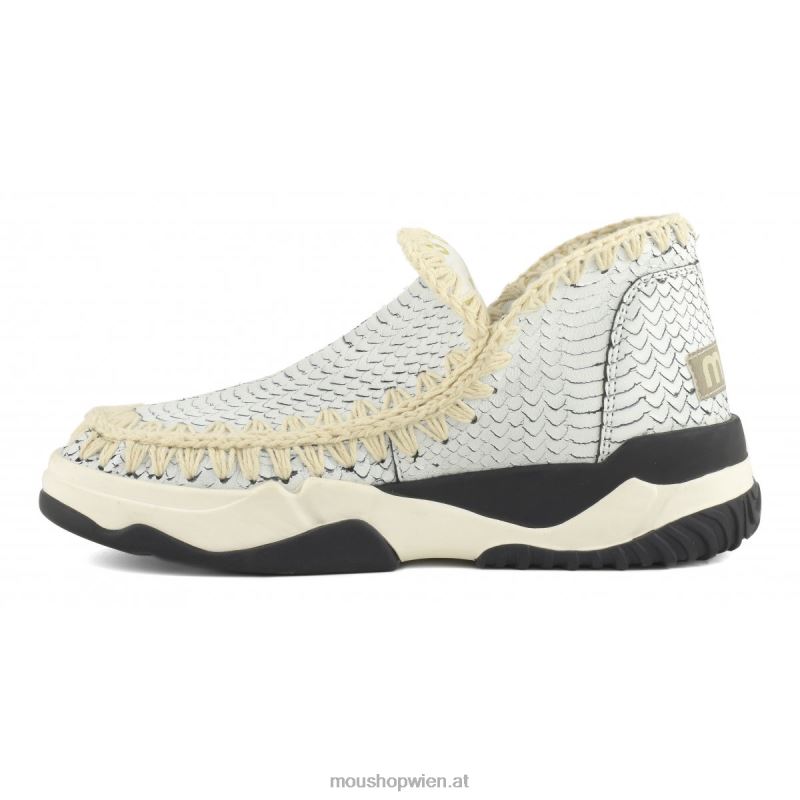 Frauen Eskimo-Trainer aus Spezialleder Mou P660X66 Weiss