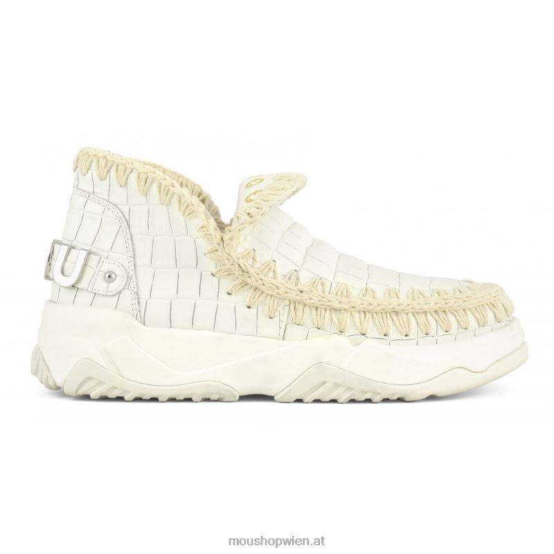 Frauen Eskimo-Trainer aus Spezialleder Mou P660X67 Kokosweiß