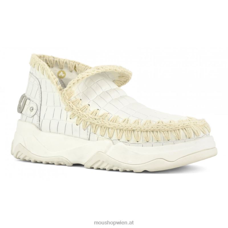 Frauen Eskimo-Trainer aus Spezialleder Mou P660X67 Kokosweiß