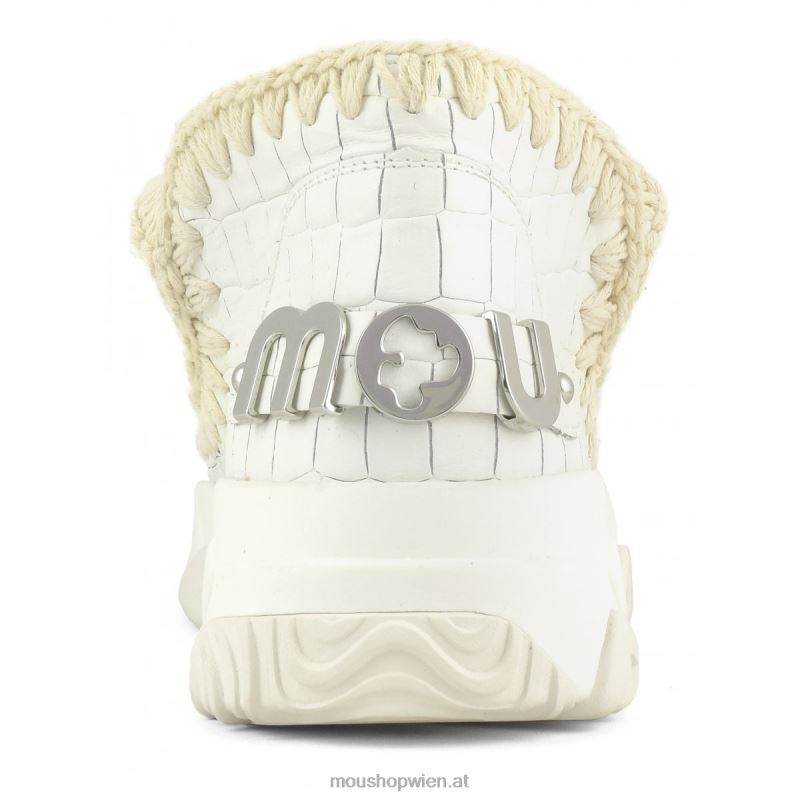 Frauen Eskimo-Trainer aus Spezialleder Mou P660X67 Kokosweiß
