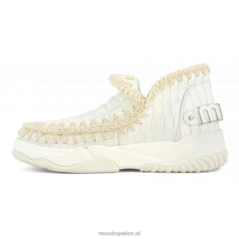 Frauen Eskimo-Trainer aus Spezialleder Mou P660X67 Kokosweiß