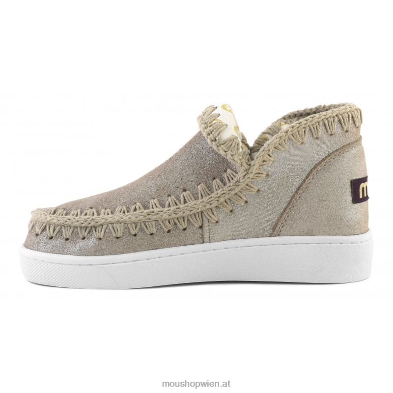 Frauen Sommer-Eskimo-Mikroglitter-Sneaker Mou P660X11 Mikroglitter Elefantengrau