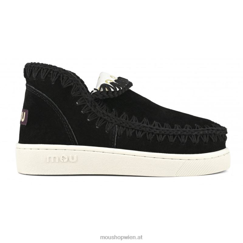Frauen Sommer-Eskimo-Sneaker Mou P660X6 Schwarz