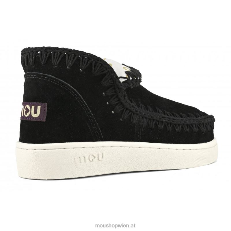 Frauen Sommer-Eskimo-Sneaker Mou P660X6 Schwarz