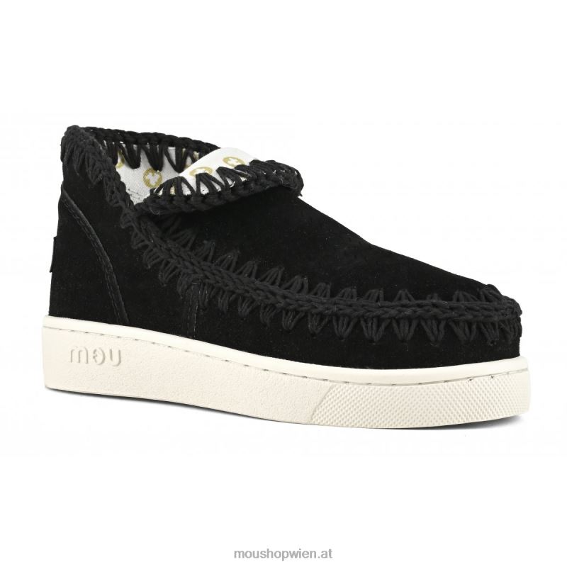 Frauen Sommer-Eskimo-Sneaker Mou P660X6 Schwarz