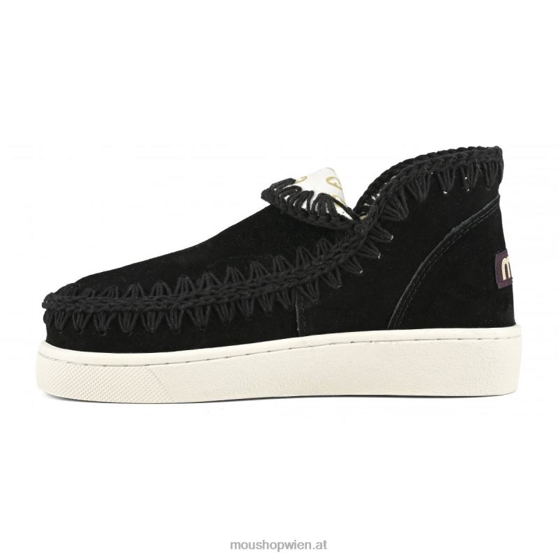 Frauen Sommer-Eskimo-Sneaker Mou P660X6 Schwarz