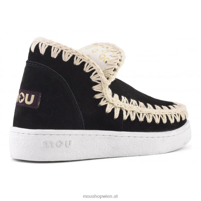 Frauen Sommer-Eskimo-Sneaker Mou P660X7 Schwarz-Weiss