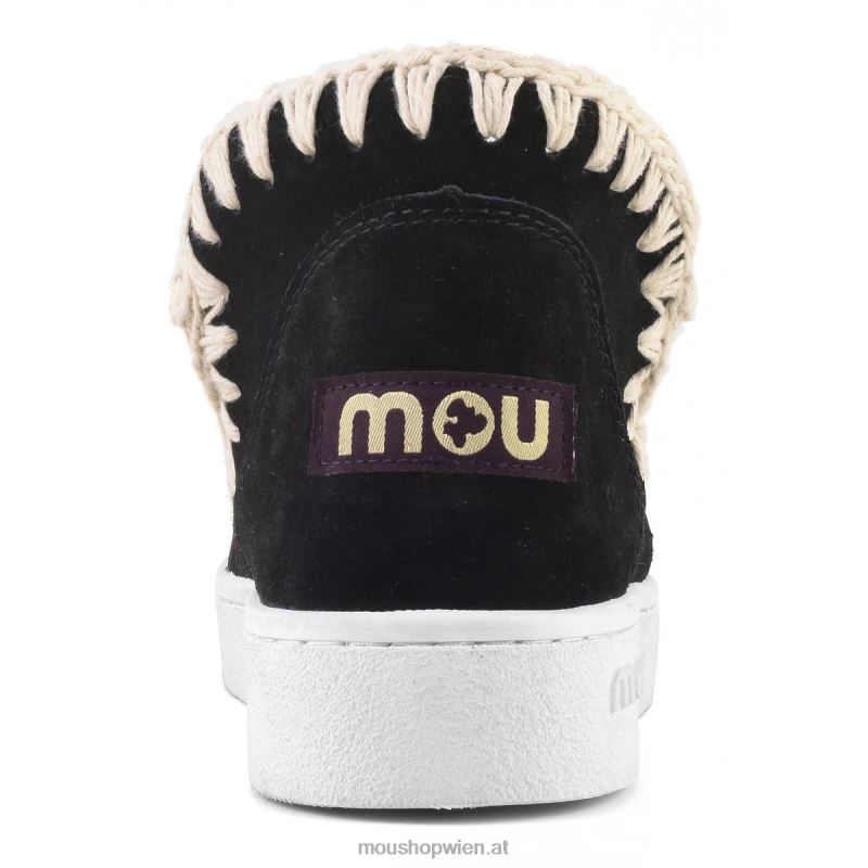 Frauen Sommer-Eskimo-Sneaker Mou P660X7 Schwarz-Weiss