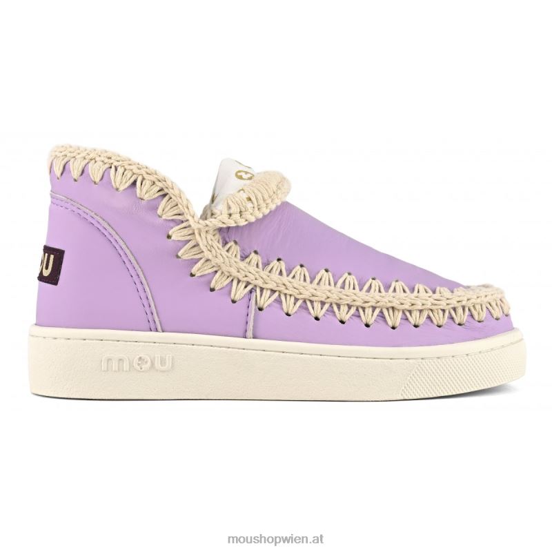 Frauen Sommer-Eskimo-Sneaker aus Leder Mou P660X20 lila