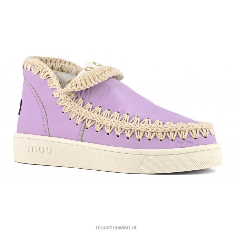 Frauen Sommer-Eskimo-Sneaker aus Leder Mou P660X20 lila