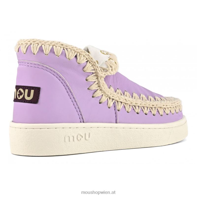 Frauen Sommer-Eskimo-Sneaker aus Leder Mou P660X20 lila