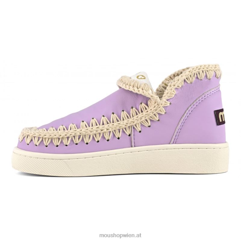Frauen Sommer-Eskimo-Sneaker aus Leder Mou P660X20 lila