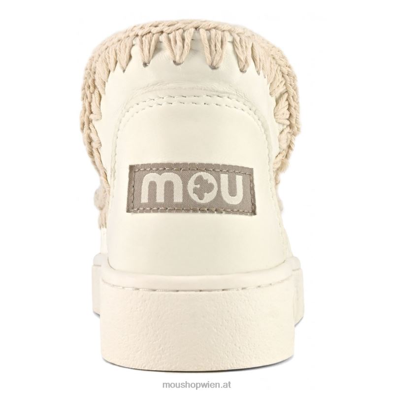 Frauen Sommer-Eskimo-Sneaker aus Leder Mou P660X21 Weiss