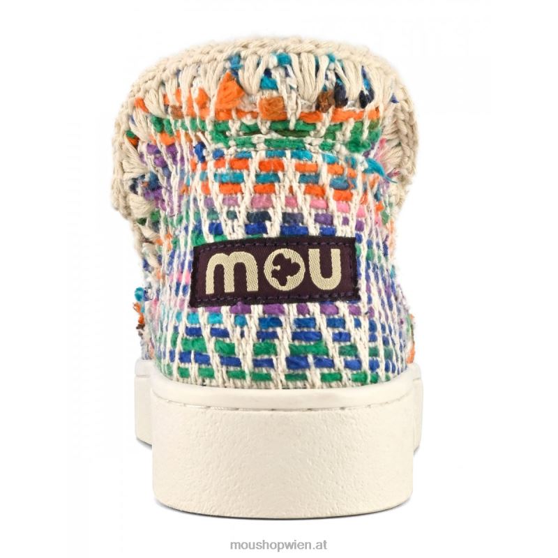 Frauen Sommer-Eskimo-Sneaker aus gewebtem Textil Mou P660X2 Mehrfarben