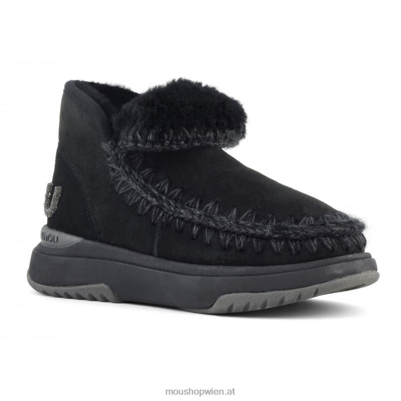 Frauen Eskimo-Jogger-Glitzer-Logo Mou P660X757 Schwarz