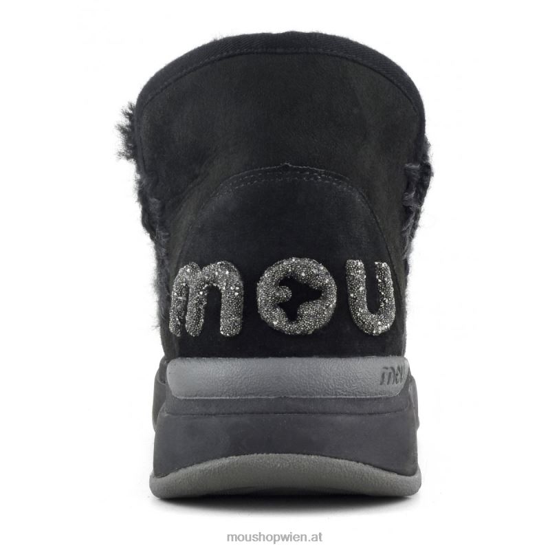 Frauen Eskimo-Jogger-Glitzer-Logo Mou P660X757 Schwarz