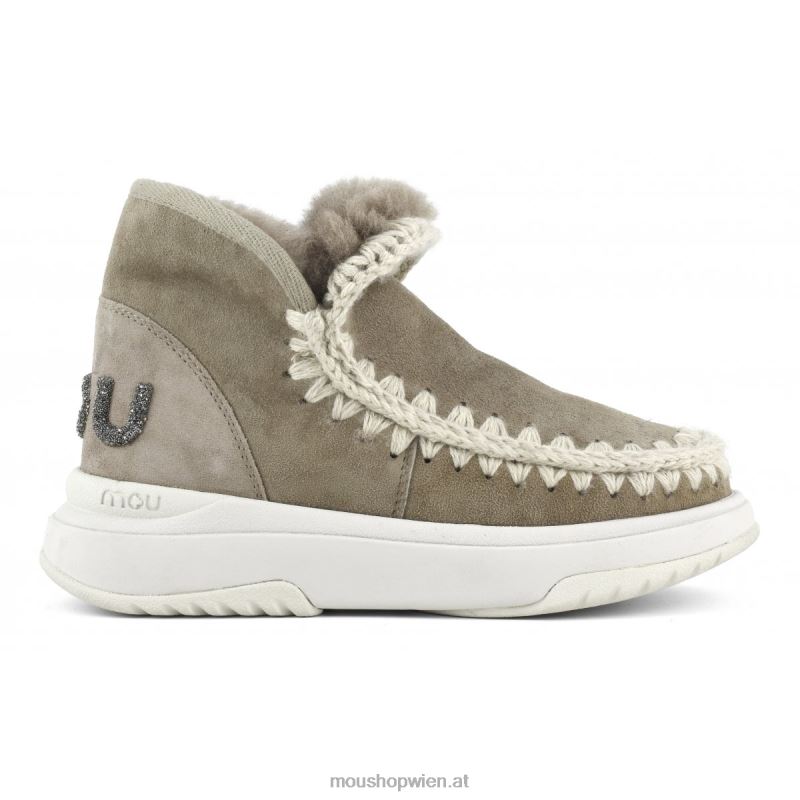 Frauen Eskimo-Jogger-Glitzer-Logo Mou P660X758 Elefantengrau