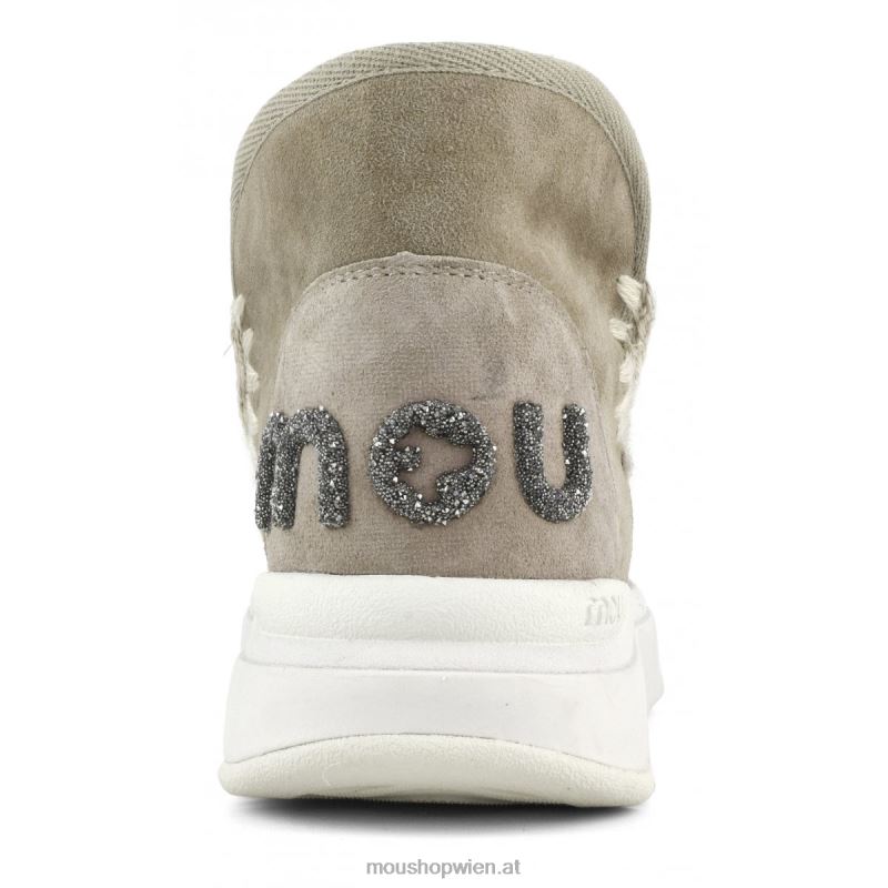 Frauen Eskimo-Jogger-Glitzer-Logo Mou P660X758 Elefantengrau