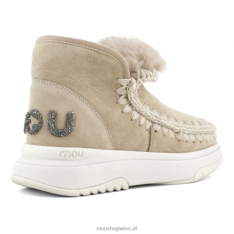 Frauen Eskimo-Jogger-Glitzer-Logo Mou P660X760 Kamel